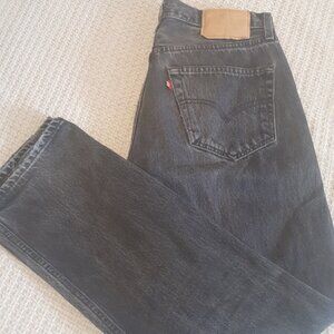 Vintage Levi's Red Tag 501 Straight Leg Jeans in Washed Black